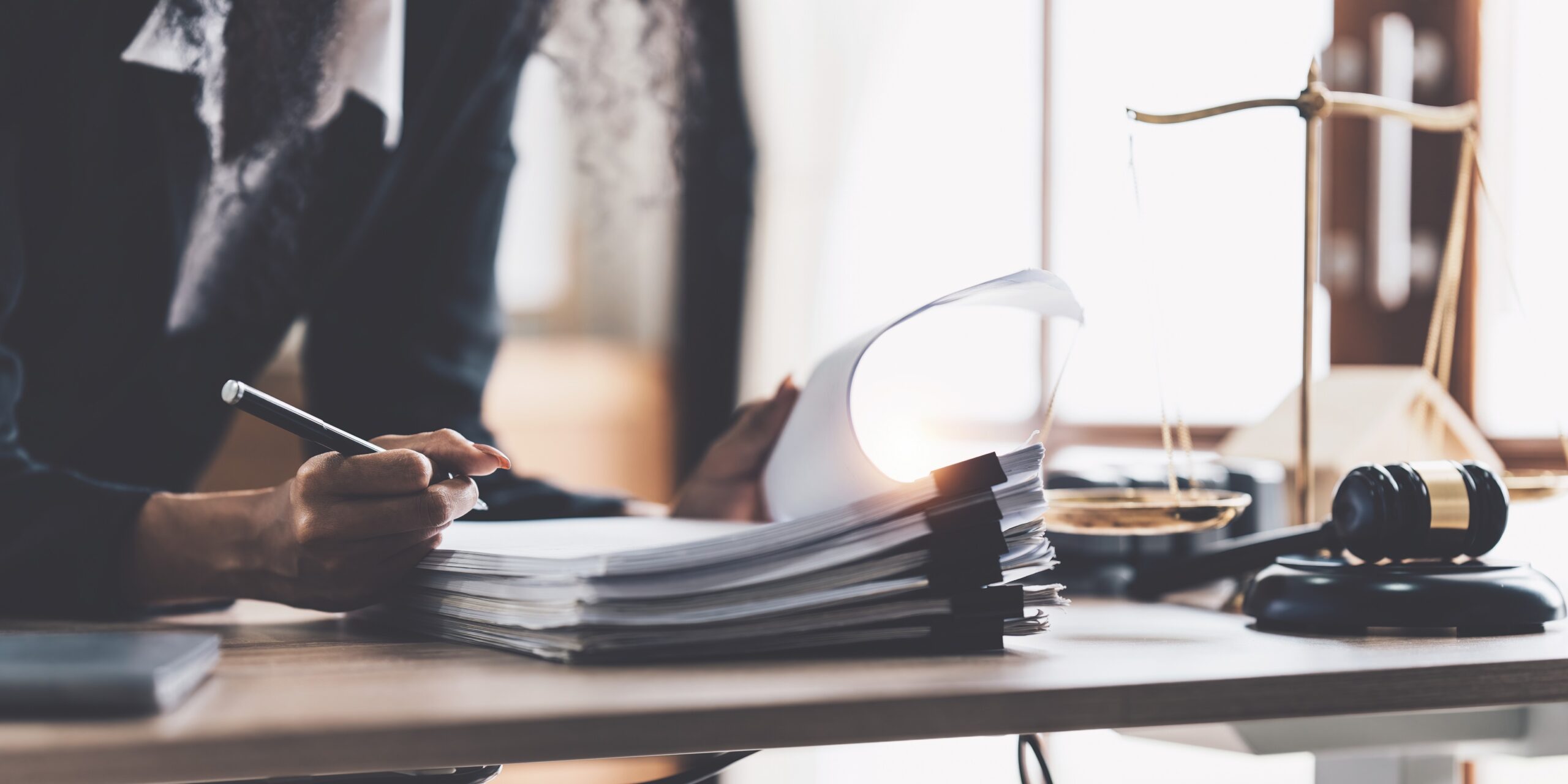Professional analyseert documenten en gegevens